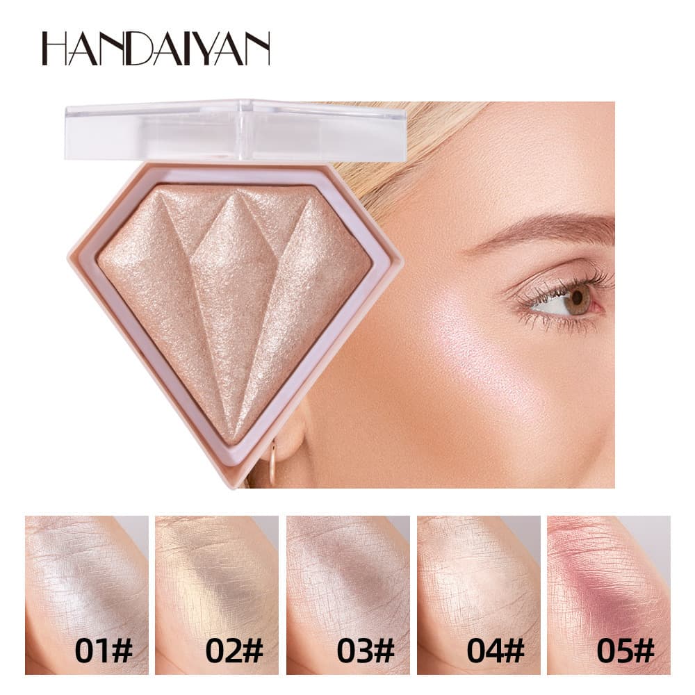 Handaiyan Diamond Highlighter Shimmer Powder Brightening Pearl Glow Palette Makeup Cross-border Wholesale