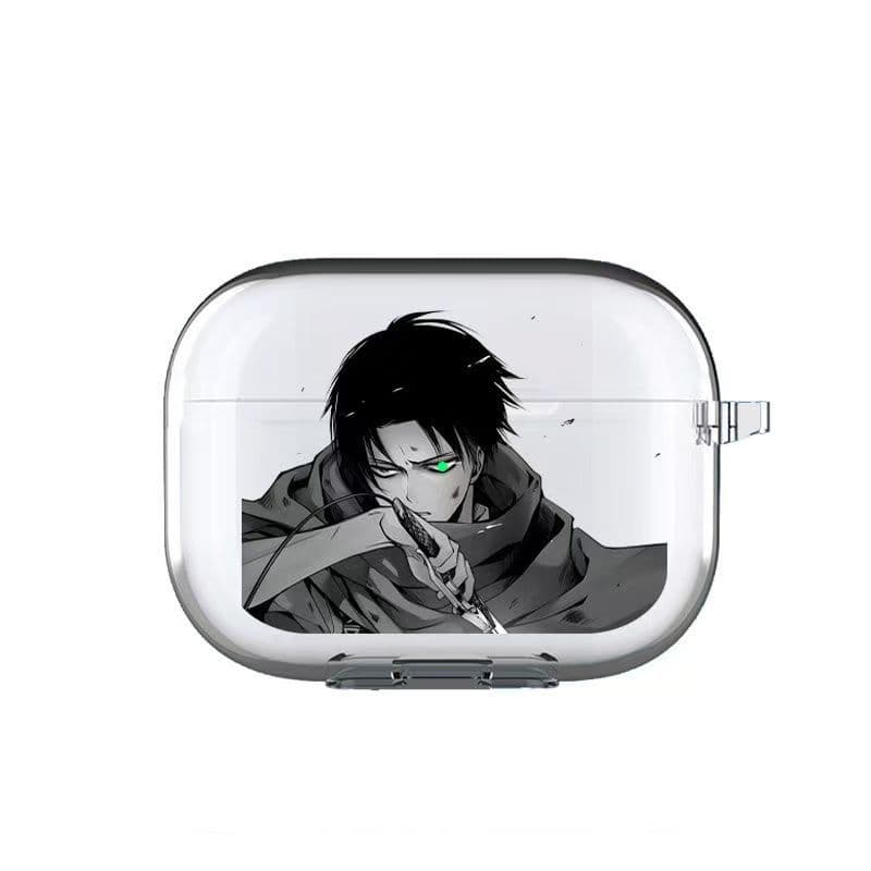 Attack on Titan Levi Captain Compatible AirPods Pro 2 Case Apple 3 Bluetooth Earphone Case Anime