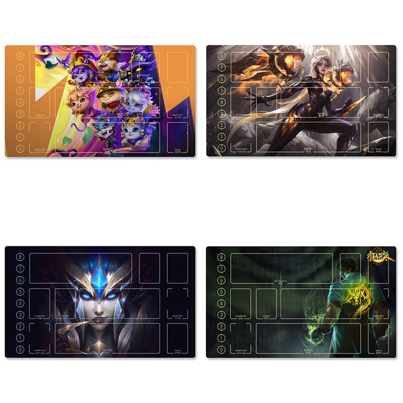 Riftbound Playmat Blind Monk Jhin Yuumi Kai'Sa Yi Sett Game Duel Field Card DIY Playmat