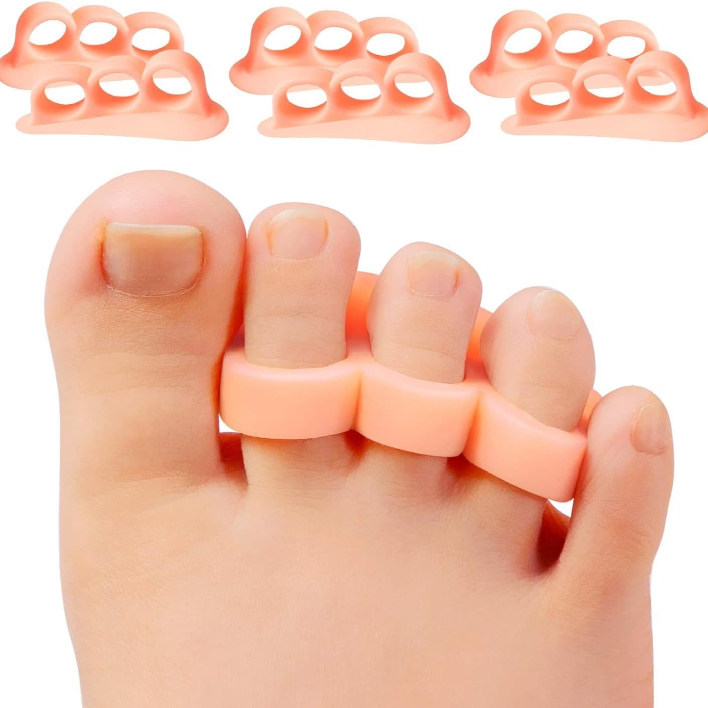Toe straightener, toe separator, toe hammer, toe protector, overlapping orthotics, toe separator, SEBS.
