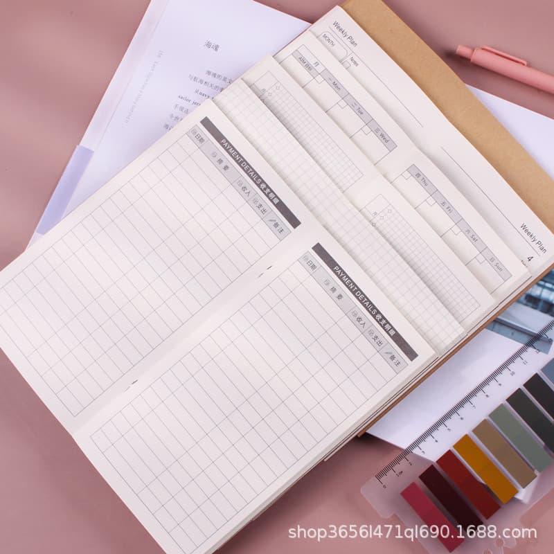 Travel TN Notebook Refill Pages Grid Lined Blank Dot Grid Inner Pages Loose-Leaf Notebook Custom Logo Available