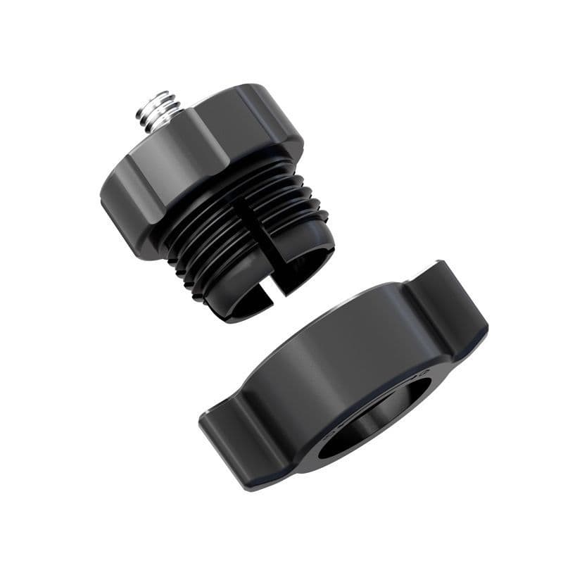 17mm Ball Head 1/4 Thread Adapter for Live Streaming Stand Plastic Pan Head Adapter Car Dual Camera Mount Accessories