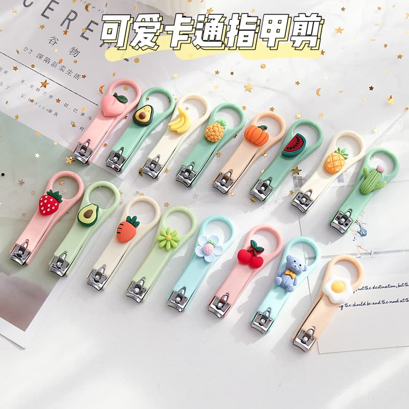 Cartoon cute food toy nail clipper home single nail clipper manicure tool creative folding nail clipper