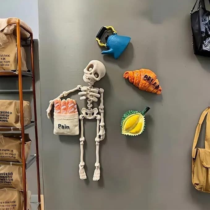 Cross-border Hot Seller Skeleton Man Fridge Magnet Halloween Toy Refrigerator Sticker