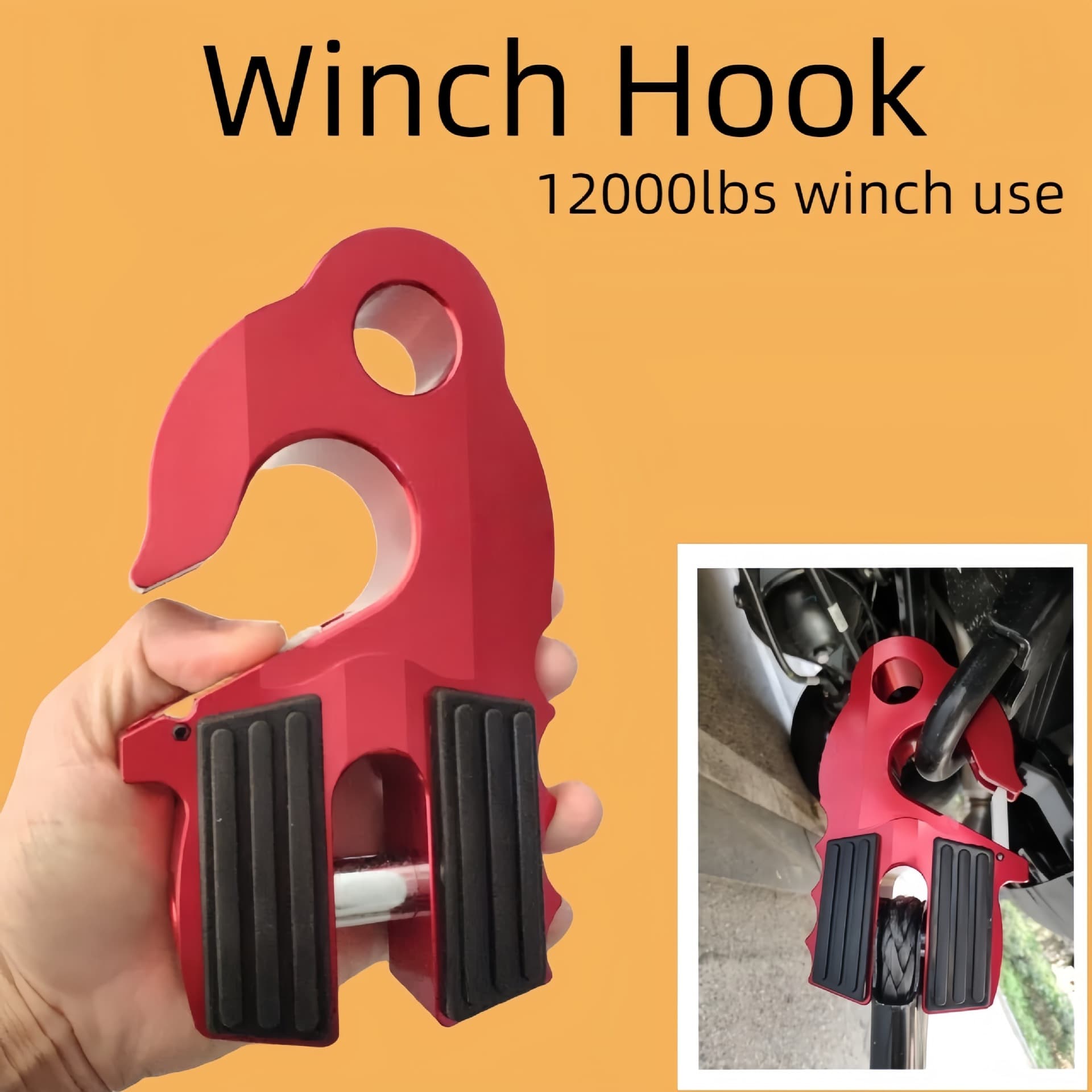 Bird's Nest Fairlead, Winch Hook Rope Shackle Screw, Winch Hook Tow Hook Eagle Head Hook for Tank 300 Off-Road Rescue