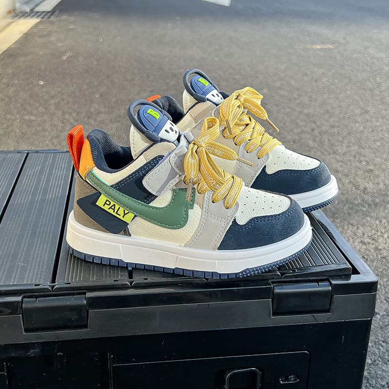 Girls High-Top Board Shoes Mid-Large Kids White Sneakers 2025 Spring New Style Little Girls Sports Shoes Fashionable Versatile Children Shoes