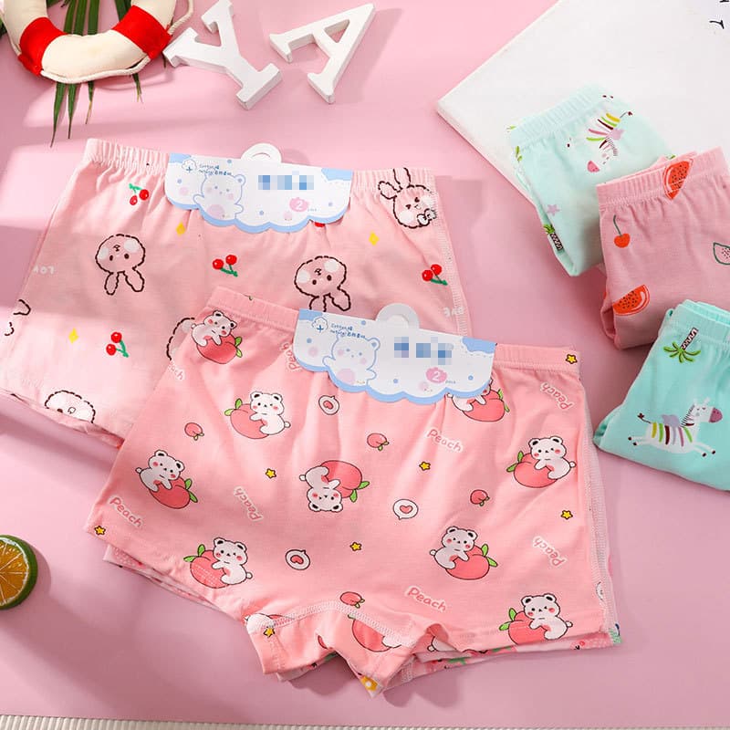 Special offer on combed cotton cardboard children's underwear, boys' and girls' boxer briefs, baby and toddler boxer shorts.