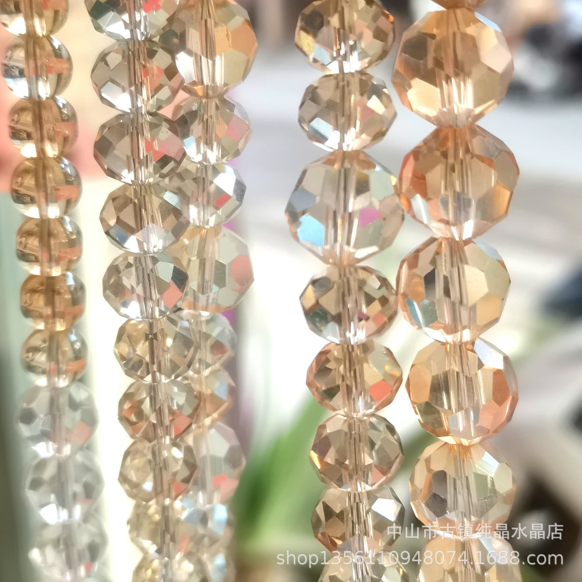 Modern Crystal Ball Lighting Pineapple Curtain Pendant Crystal Octagonal Beads Accessories Stage Wedding Background Water Drop Beads