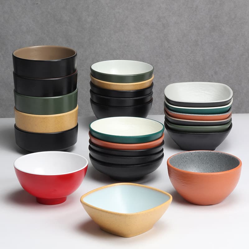 [Factory Price] Plastic Rice Bowl Fast Food Congee Soup Bowl Commercial Noodle Shop Small Soup Bowl Melamine Canteen Hot Pot Restaurant Small Bowl