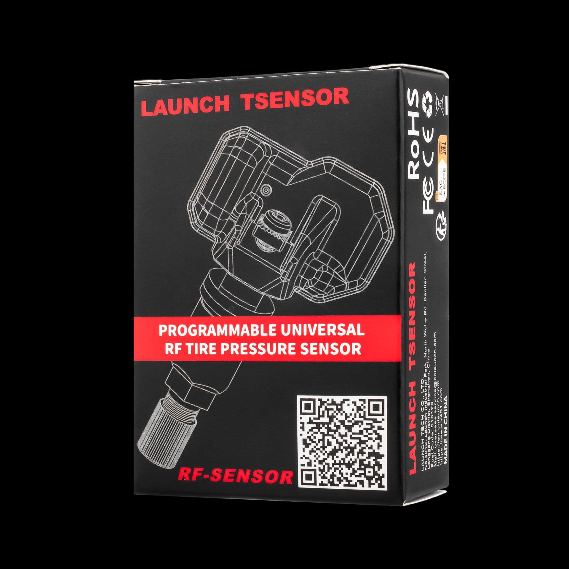Launch TPMS Sensor 315/433MHz 2-in-1 Programmable Universal Rubber Valve Export Wholesale