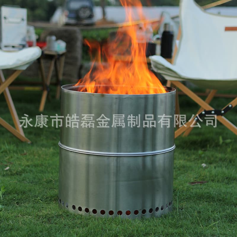 [Cross-border Exclusive] Stainless Steel Wood Stove | High-efficiency Combustion + Removable Ash Pan Heater for Camping and Patio