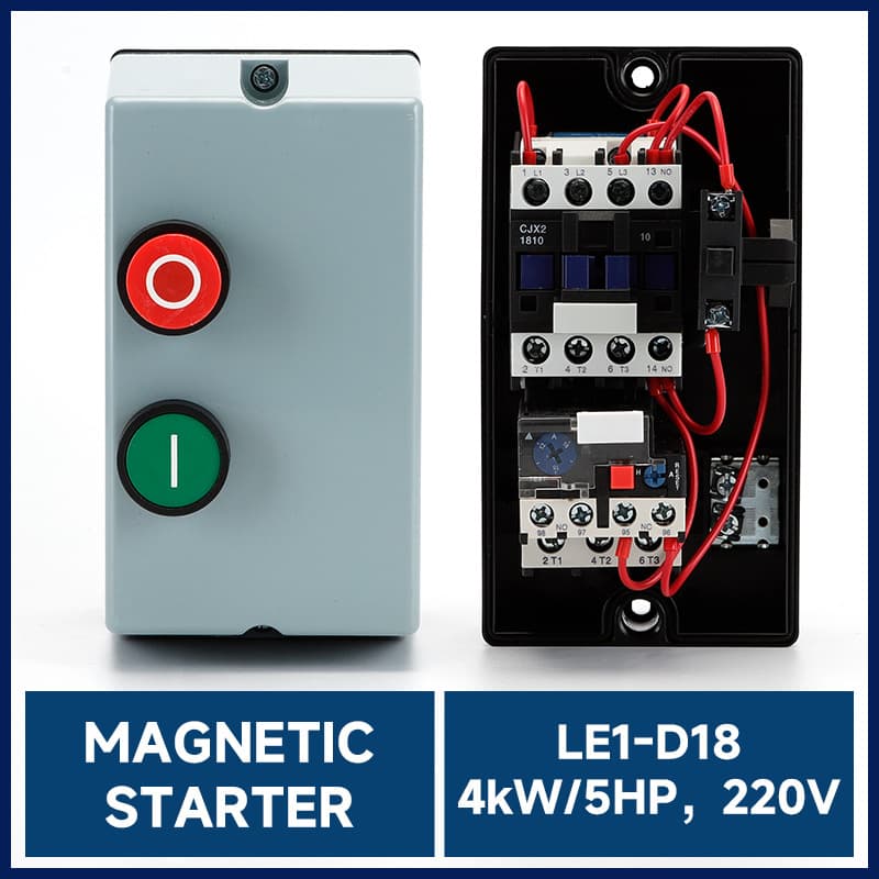 Magnetic Starter LE1-D12 Plastic Shell Motor Start Switch QCX2 (LE1)-18 Motor Protection