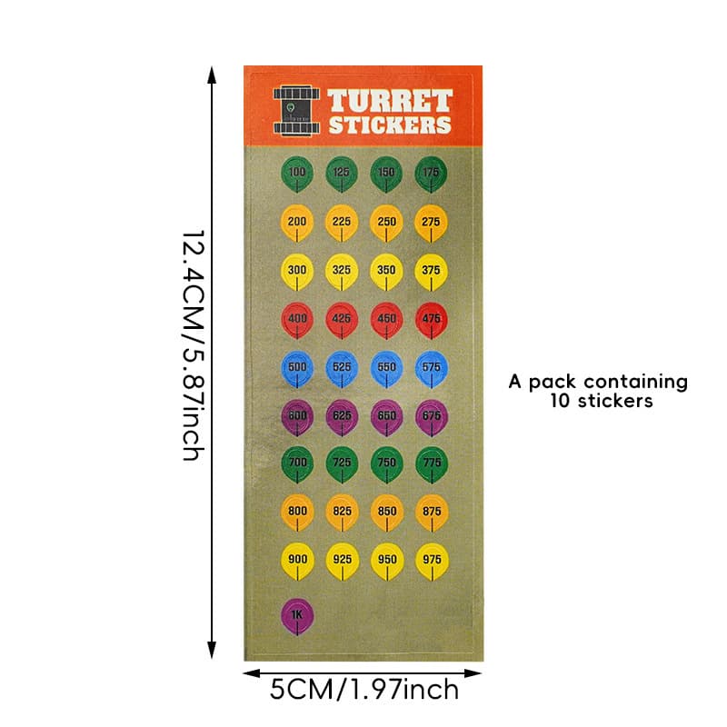 New Cross-Border 10-Piece Rifle Scope Turret Stickers for Long-Range Shooting Hunting Scope Data Stickers