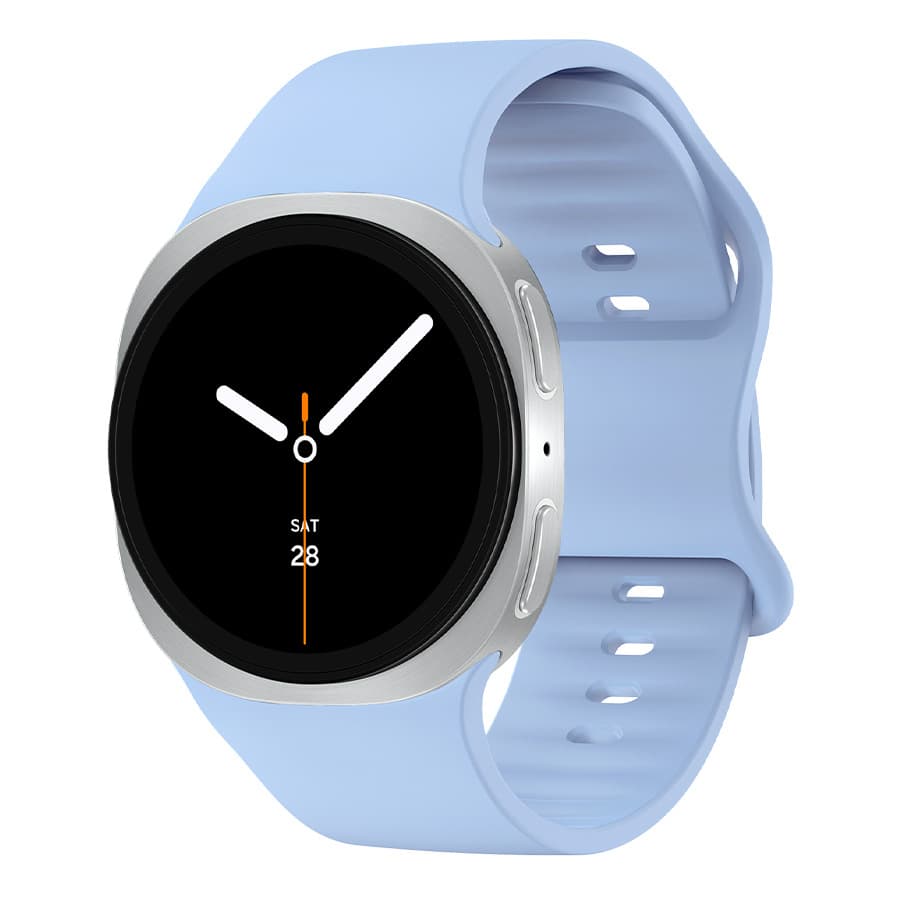 Compatible with Samsung Galaxy Watch 8 Silicone Watch Band, Single Color Buckle Strap