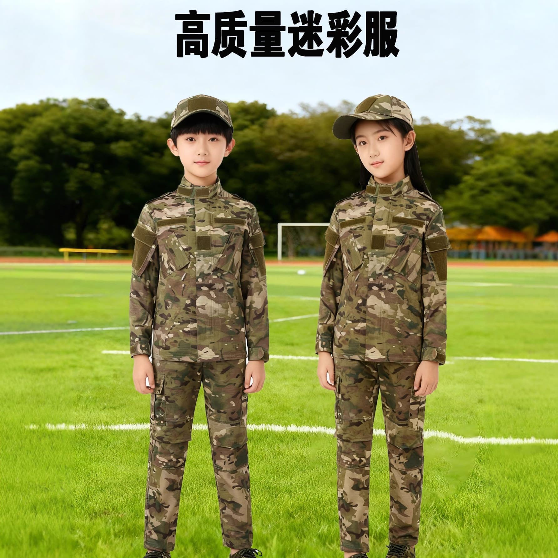 Cross-border CP camouflage uniforms, military training camouflage uniforms, children's suits, tactical uniforms, training uniforms, wear-resistant, breathable, skin-friendly