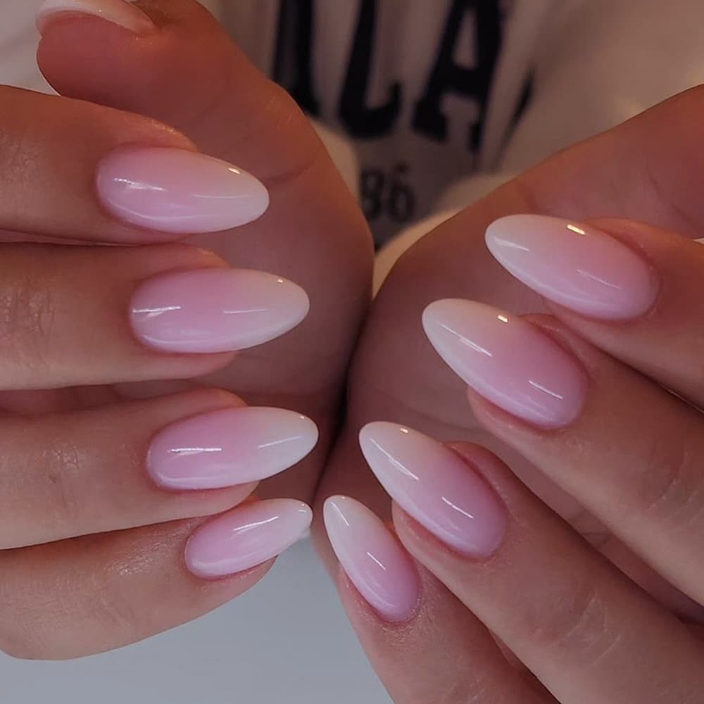 Cross-border Classic French Gradient Simple Wearable Nails Short False Nail Tips 24pcs Set Wholesale