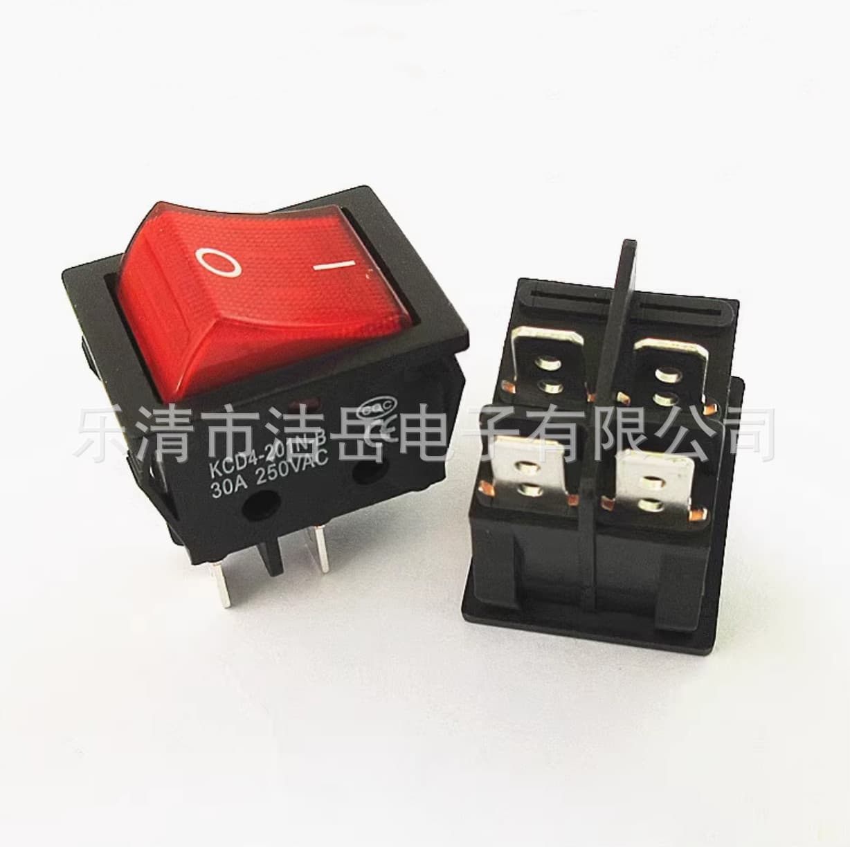 KCD4 high current rocker switch, 4-pin, 6-pin, 2-position, 3-position rocker switch, 30A with indicator light, for welding machines.
