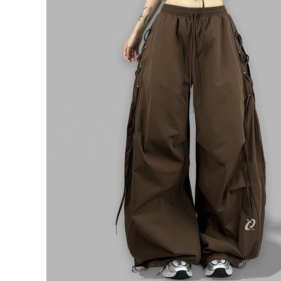 American Style 2026 Summer Thin Quick-Dry Cargo Pants for Women, Plus Size Loose Wide-Leg Pants, Jazz Dance Casual Sport Pants