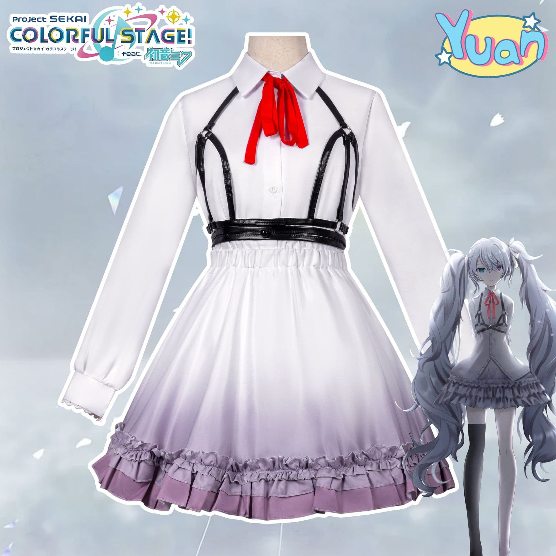 World Project Cosplay Costume Colorful Stage Feat White Onion Cosplay Anime Costume Female Two-Dimensional Character