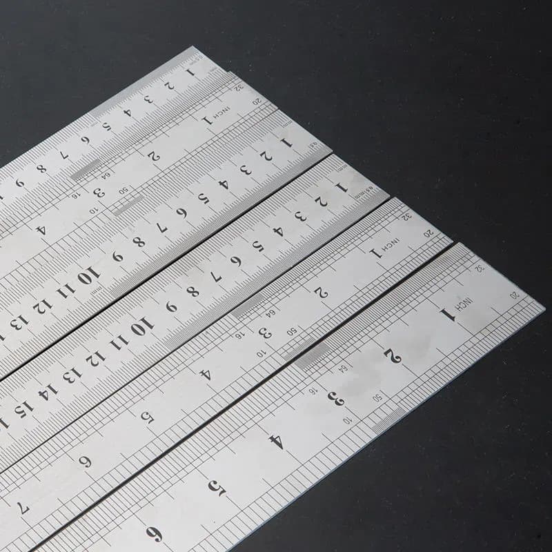 Wholesale Steel Ruler Stainless Steel 15cm 20cm 30cm Steel Plate Ruler Construction Site Measurement Drawing