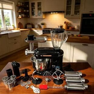 Stand Mixer Multifunctional Home Desktop Dough Kneader, Sausage Stuffer, Juicer, Pasta Maker, Meat Grinder