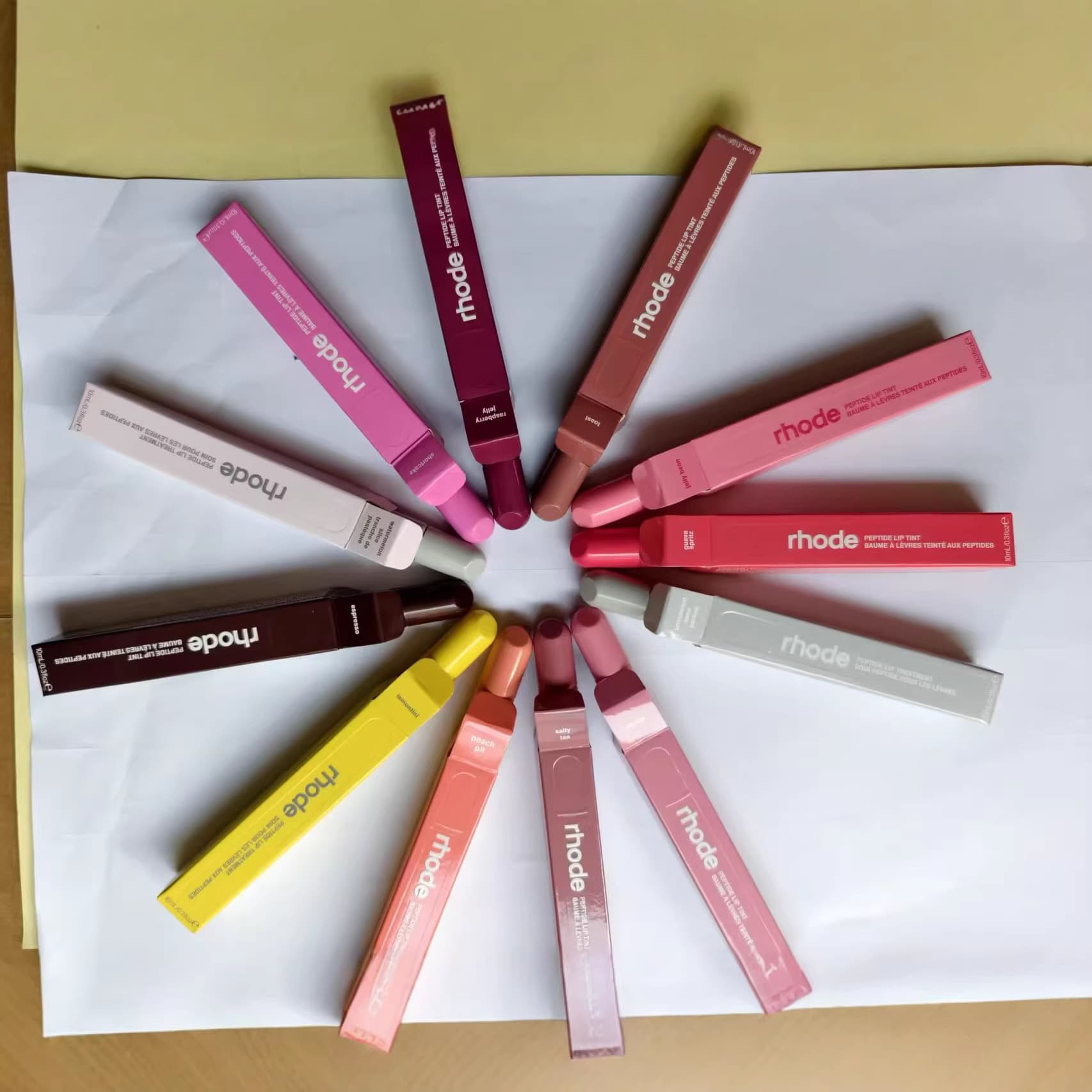 In Stock Rhode Hailey Tinted Lip Gloss Raspberry Ribbon Toast Espresso Lip Gloss Lipstick