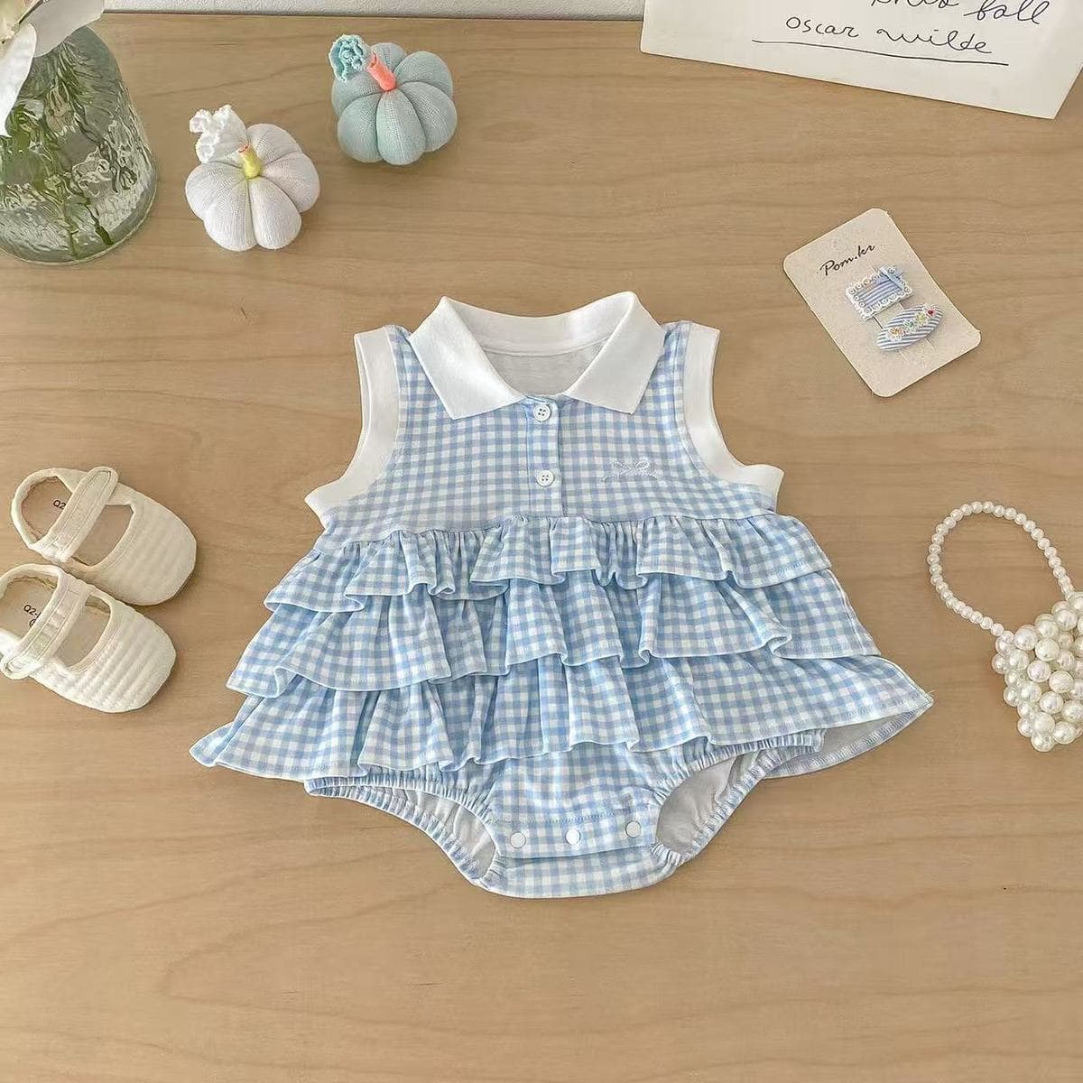 Summer Thin Sweet Baby Clothes for Little Girls, Cute Romper with Cake Skirt and Bodysuit