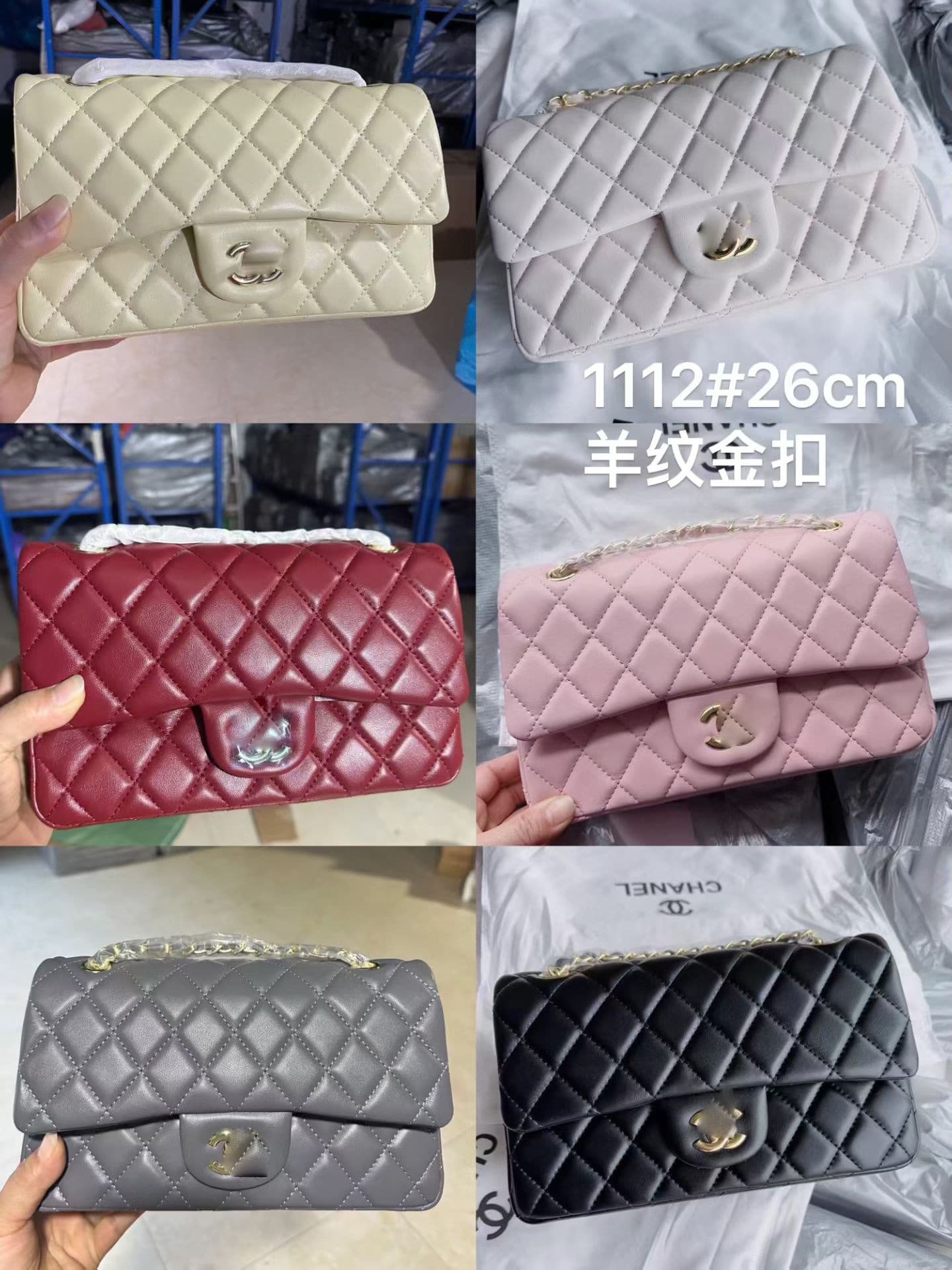 Real product image with LOGO, Xiangjia high version, Chanel-style caviar leather diamond quilted chain shoulder crossbody flap bag