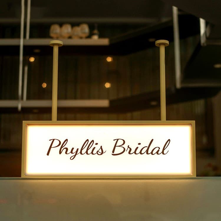 Hanging Double-Sided Stainless Steel Acrylic Light Box Signboard Waterproof Outdoor Illuminated Storefront Sign