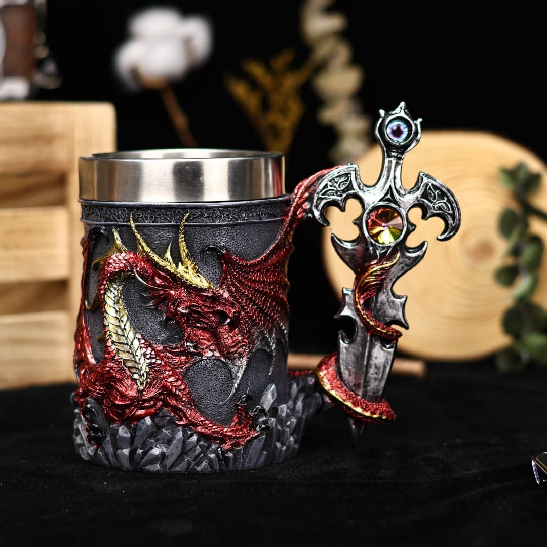 Dungeons and Dragons mug creative dragon battle dragon warrior mug creative monster dragon coffee cup water cup drink
