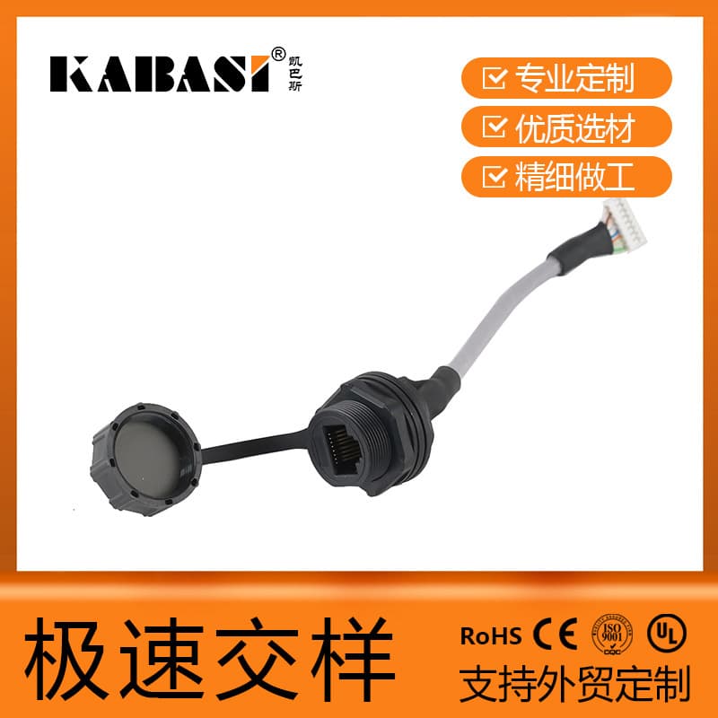 Kaibasi Factory Custom RJ45 Terminal Block with Drawing-Based Processing and Custom Harness