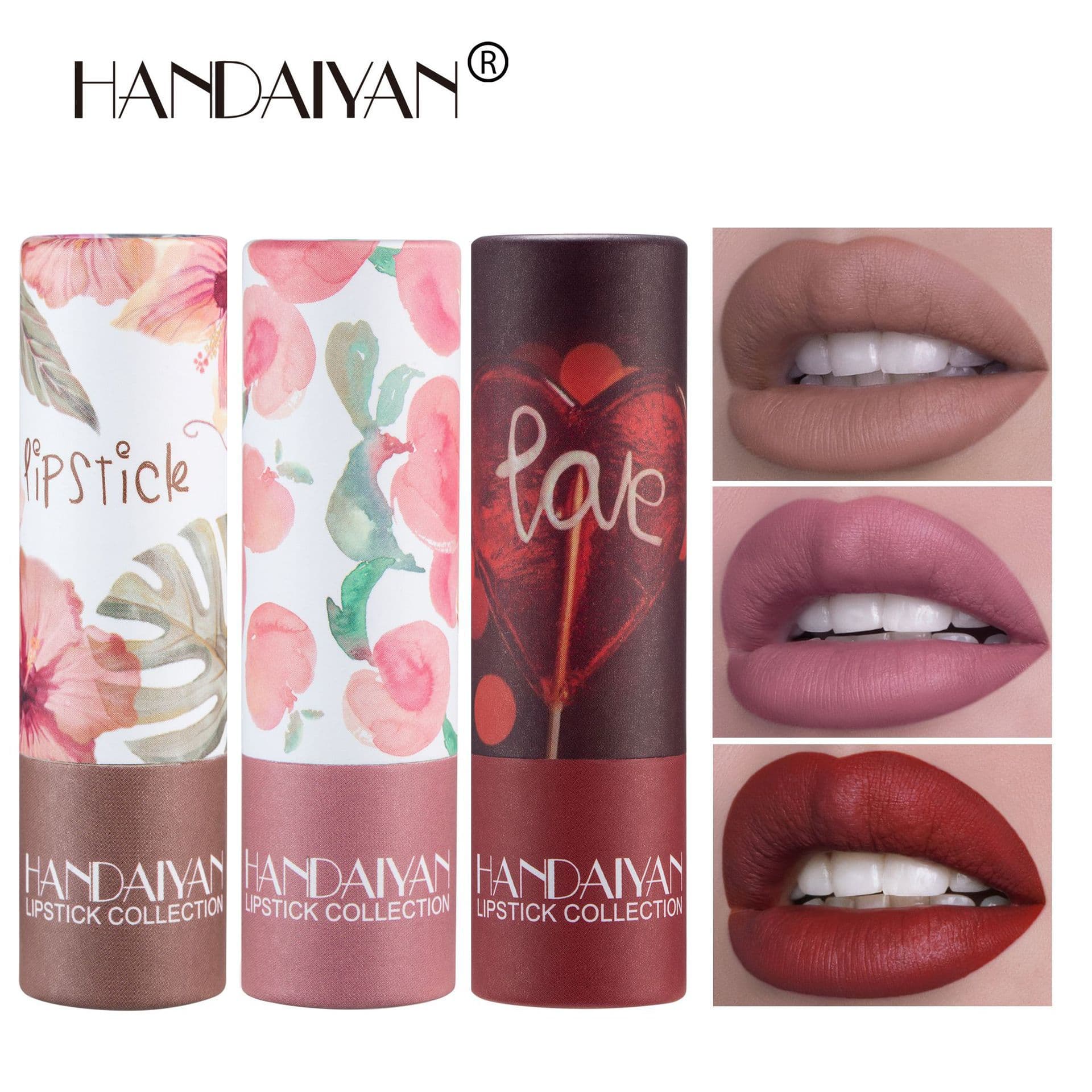 HANDAIYAN Moisturizing Matte New Shade Lipstick Velvet Fog Finish Long-Lasting Nude Lipstick for Cross-Border