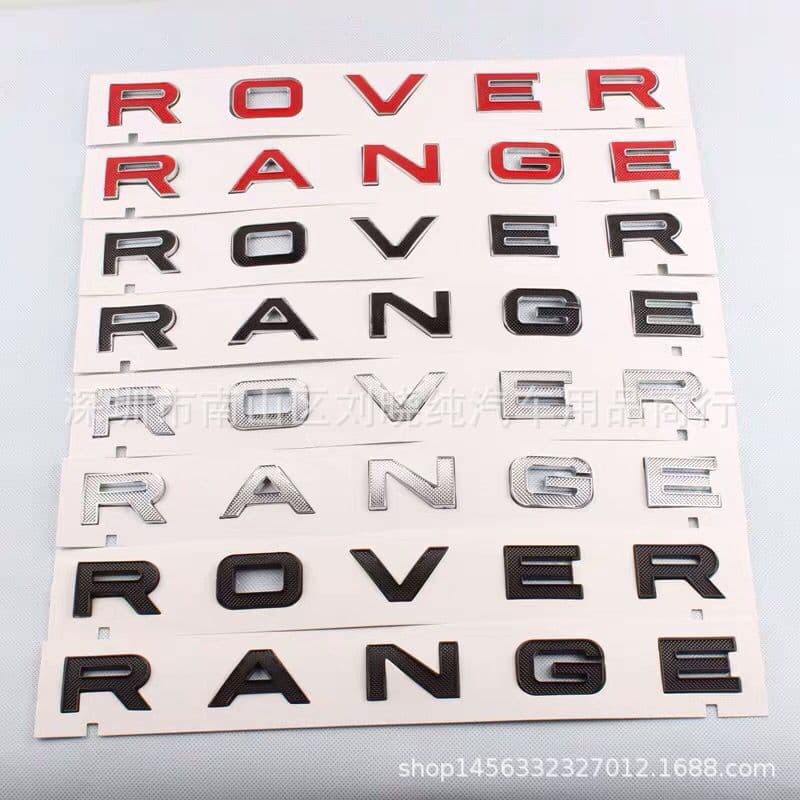 Applicable Land Rover RANGE ROVER hood badge for Evoque, Sport, and Range Rover models, front and rear English emblem