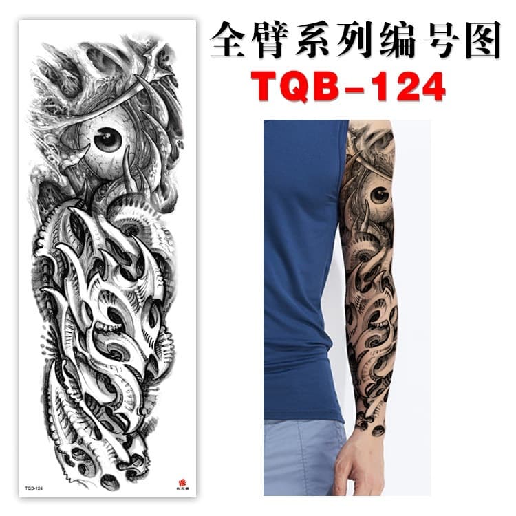 Factory direct wholesale waterproof full-arm tattoo sticker, popular European and American large arm tattoo, sexy waterproof tattoo sticker
