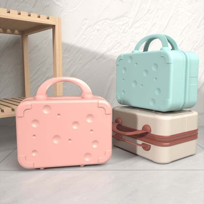 14-inch small suitcase cosmetic bag cosmetic case suitcase storage box souvenir LOGO new cheese box