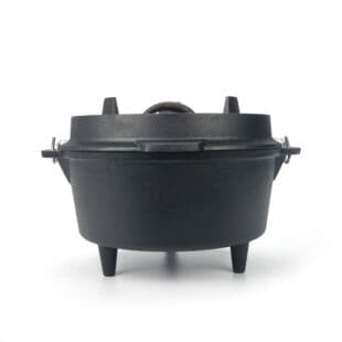 Outdoor Camping Cast Iron Three-Legged Dutch Oven Stew Pot Thickened Raw Iron Camping Cookware