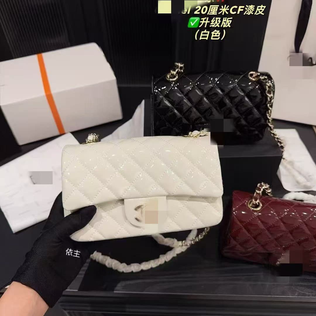 2025 new m lv women's bag genuine leather croissant bag armpit bag postal messenger bag chain bag cf square fat baguette bag