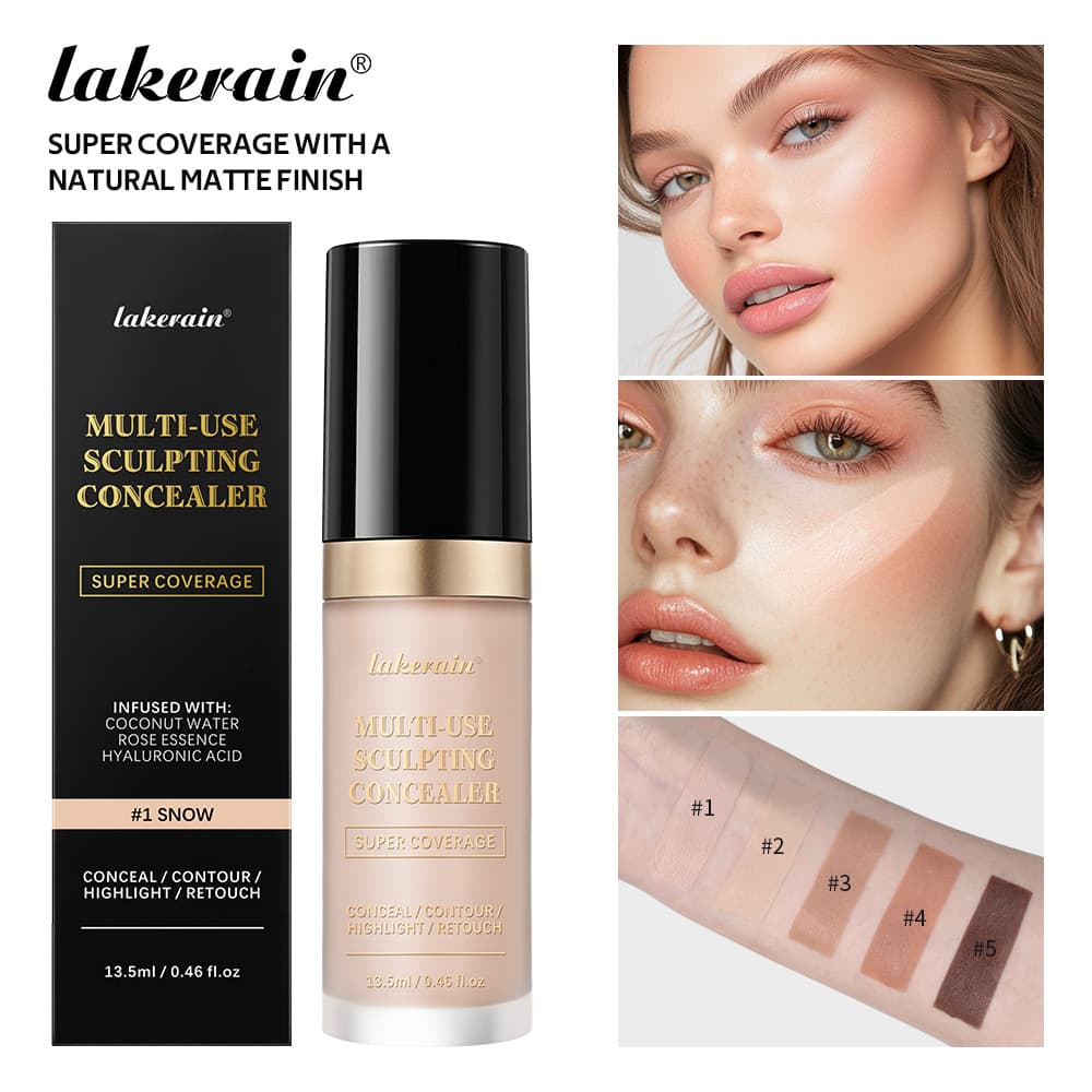 Cross-border lakerain Multi-purpose Concealer Contour Highlight Concealer Long-lasting Moisturizing Concealer