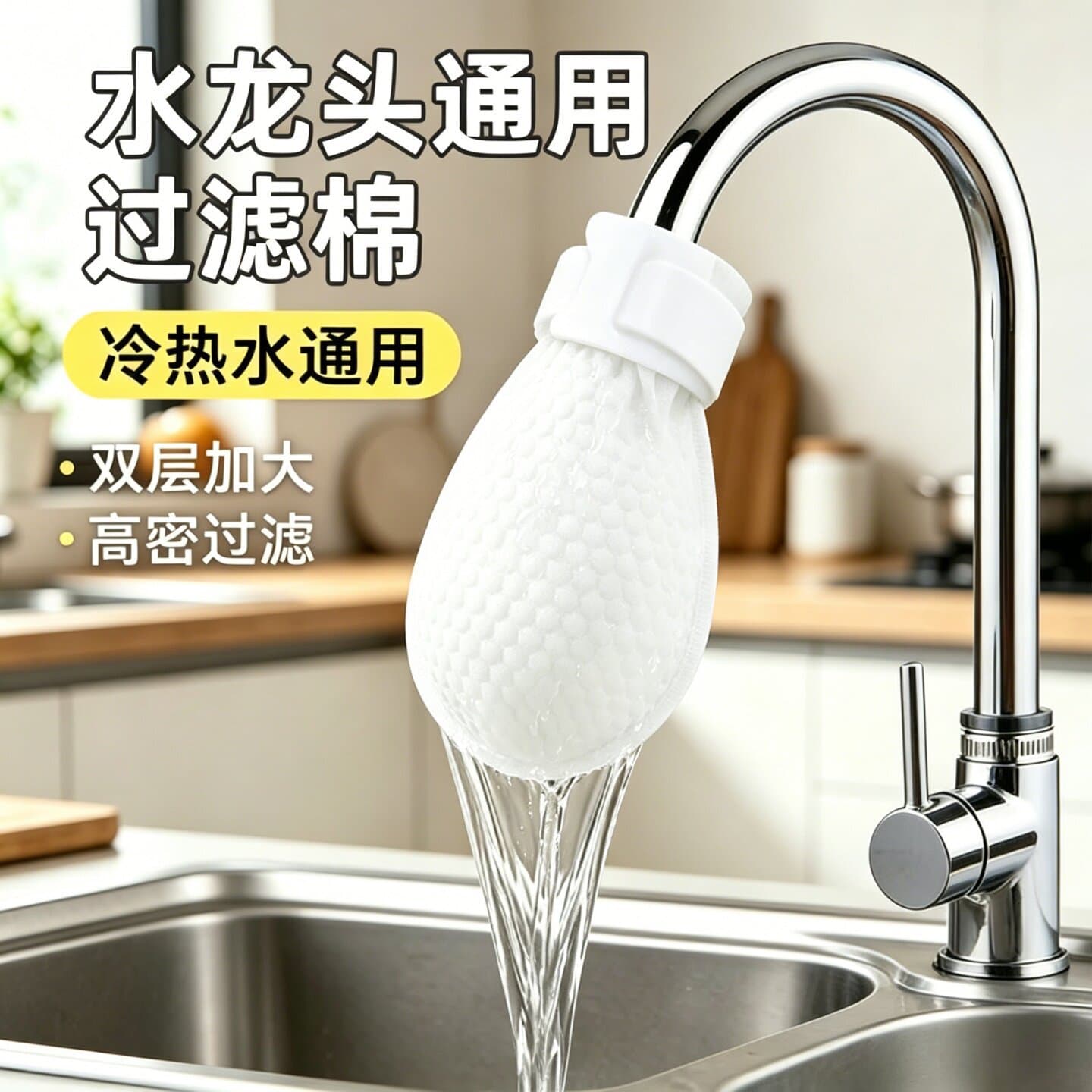 Tap water filter cotton kitchen faucet filter bag dormitory household filter cloth outlet anti-splash water filter