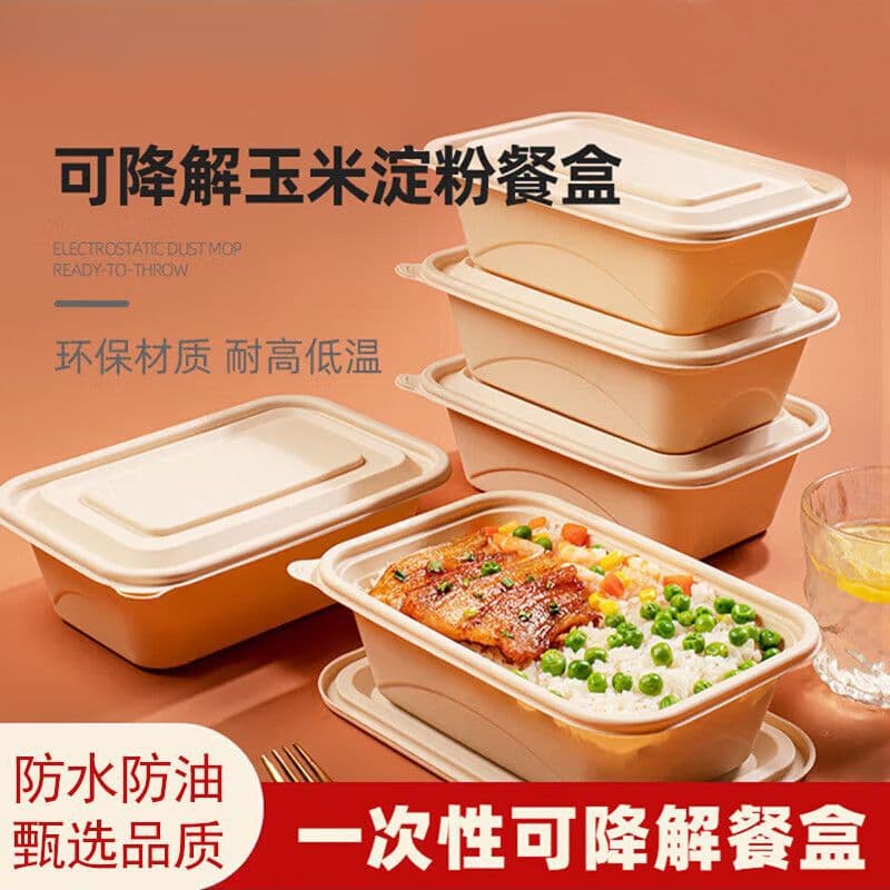 Disposable food-grade biodegradable takeout containers, microwaveable and refrigerated, essential for home and commercial use, restaurants and catering.
