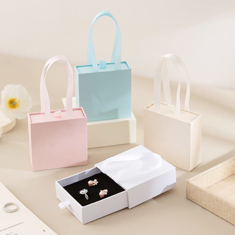 Bracelet necklace packaging box, earring storage box, jewelry box that can add logo jewelry packaging box, jewelry drawer box