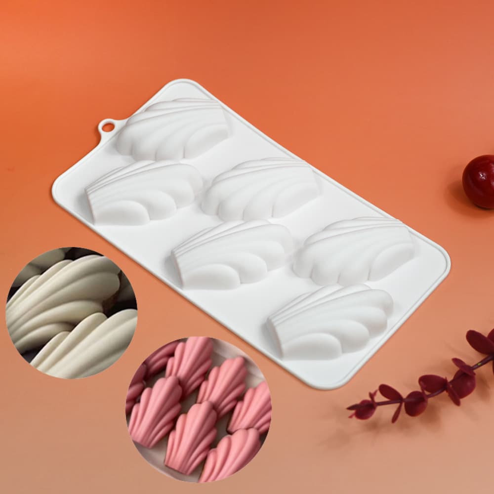 Cross-border FCM Madeleine Mousse Mold Shell-shaped French Dessert Chocolate Silicone Mold Cake Baking Mold