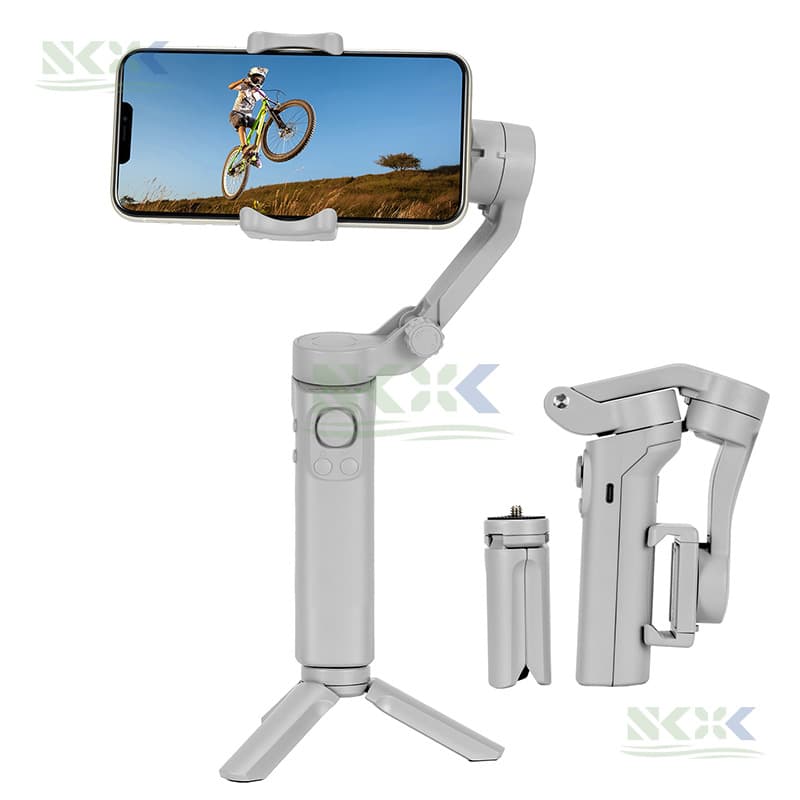 3-Axis Gimbal Stabilizer Three-Axis Gimbal Stabilizer for Live Video and Live Recording, Selfie Stick