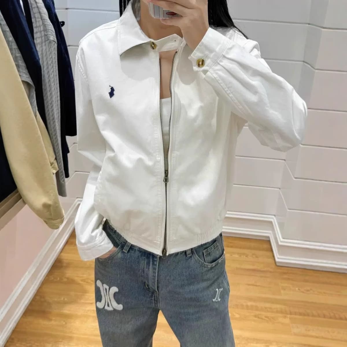 High-End RL Ralph Lauren Jacket Classic Pony Embroidery Notch Lapel Paisley Design Casual Fashion Old Money Style Blazer