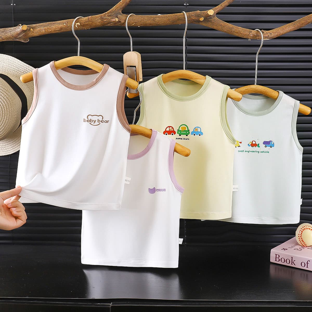 Yikesi Baby Vest Summer Thin Boys Inner Wear Girls Modal Sleeveless Wholesale