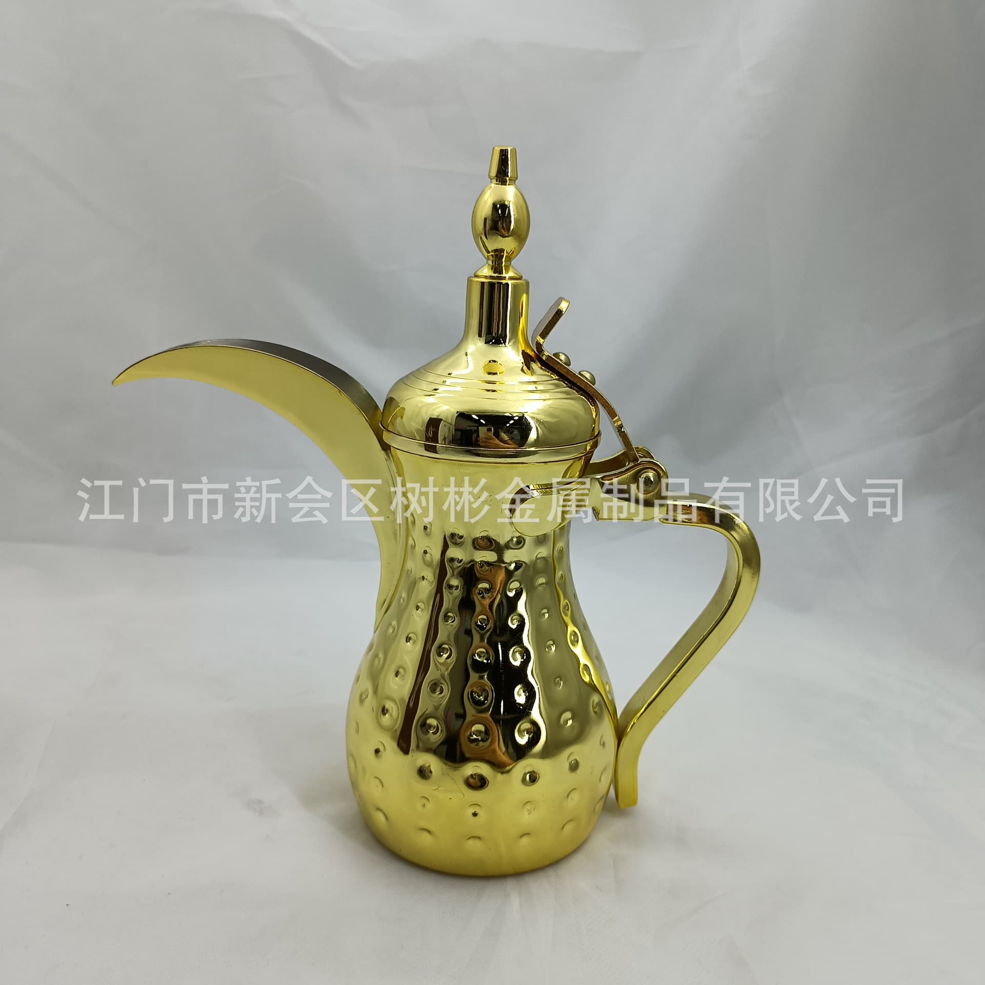 Arabic Dallah Coffee Pot Stainless Steel Polka Dot Teapot Kettle Gold Silver Eagle Spout Hot Selling Middle Eastern Style