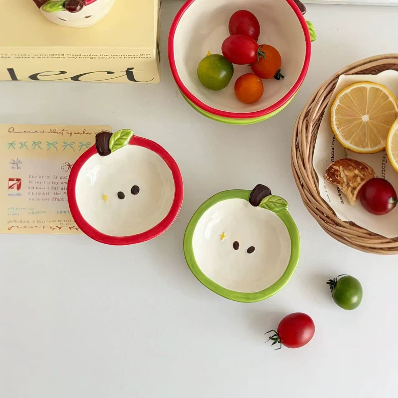 Fruit yogurt bowl ins style creative tableware ceramic rice bowl personal home breakfast oatmeal bowl internet celebrity dessert bowl