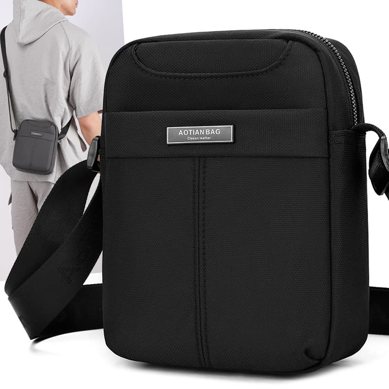 Men's Crossbody Bag Commute Mini Small Backpack Portable Lightweight Shoulder Bag