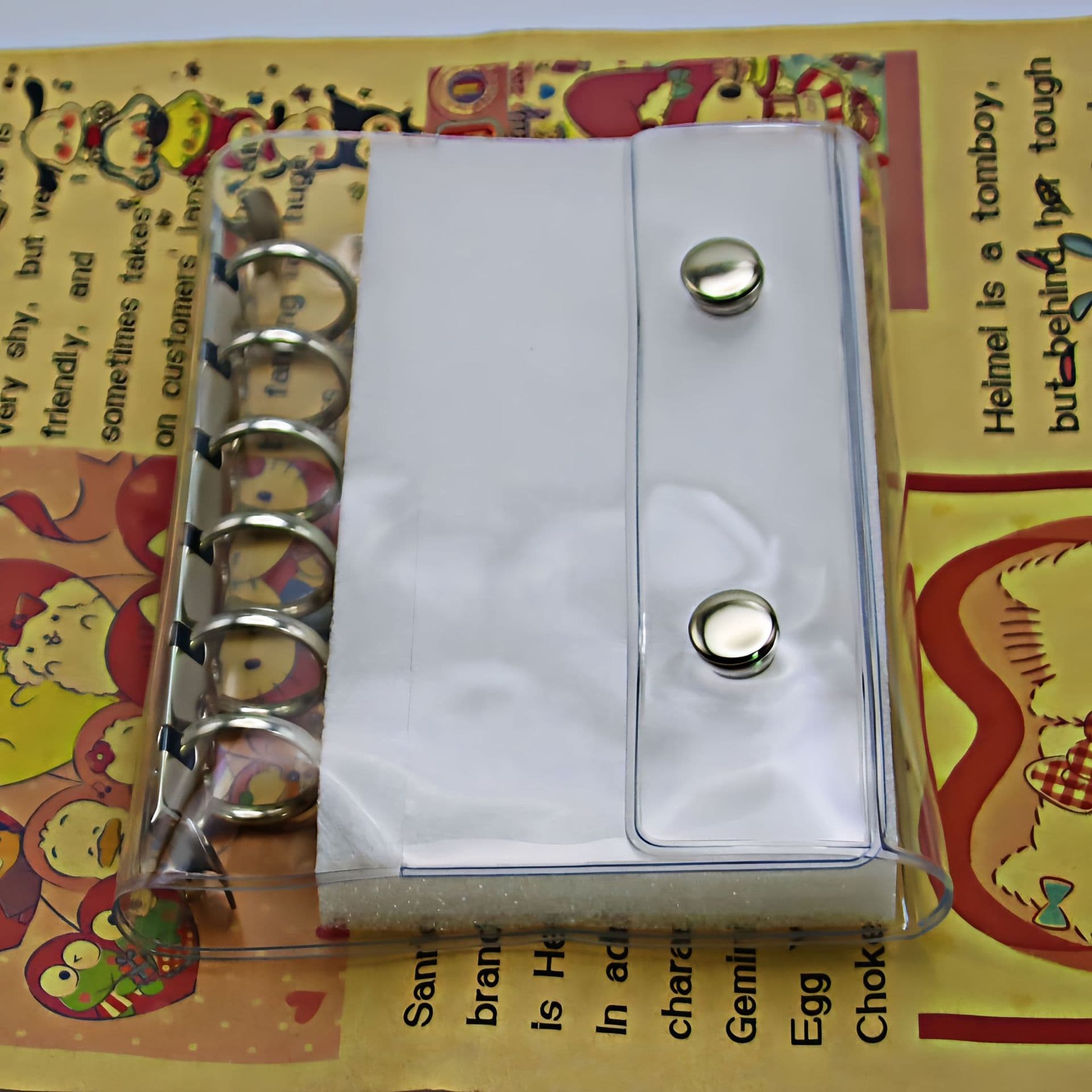 Transparent PVC Loose-Leaf Notebook Metal Mini Coil Binder Cover Refill Pages