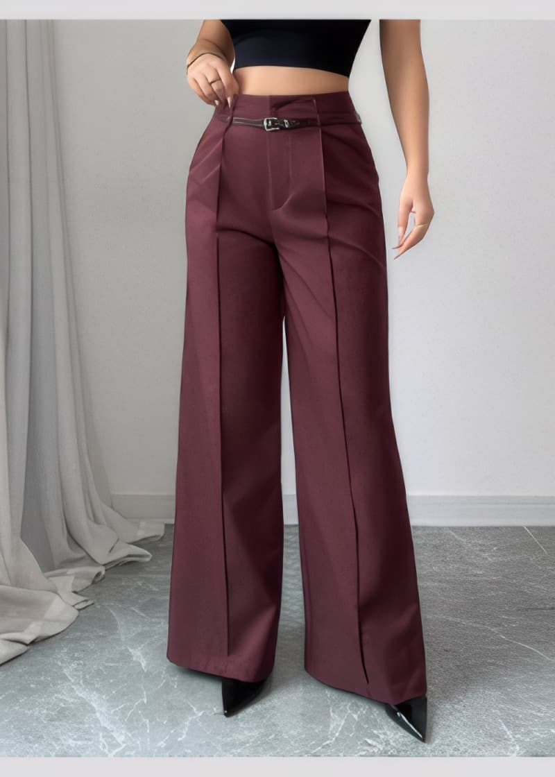 Cross-border Europe and America 2026 Fall/Winter New Women's Casual Chic High-Waist Loose Straight-Leg Long Trousers Suit Pants